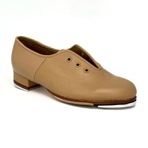 Bloch Girl’s Size 12.5 Leather Jazz Tap Shoes Tan Techno Taps Boy”s Toddler New